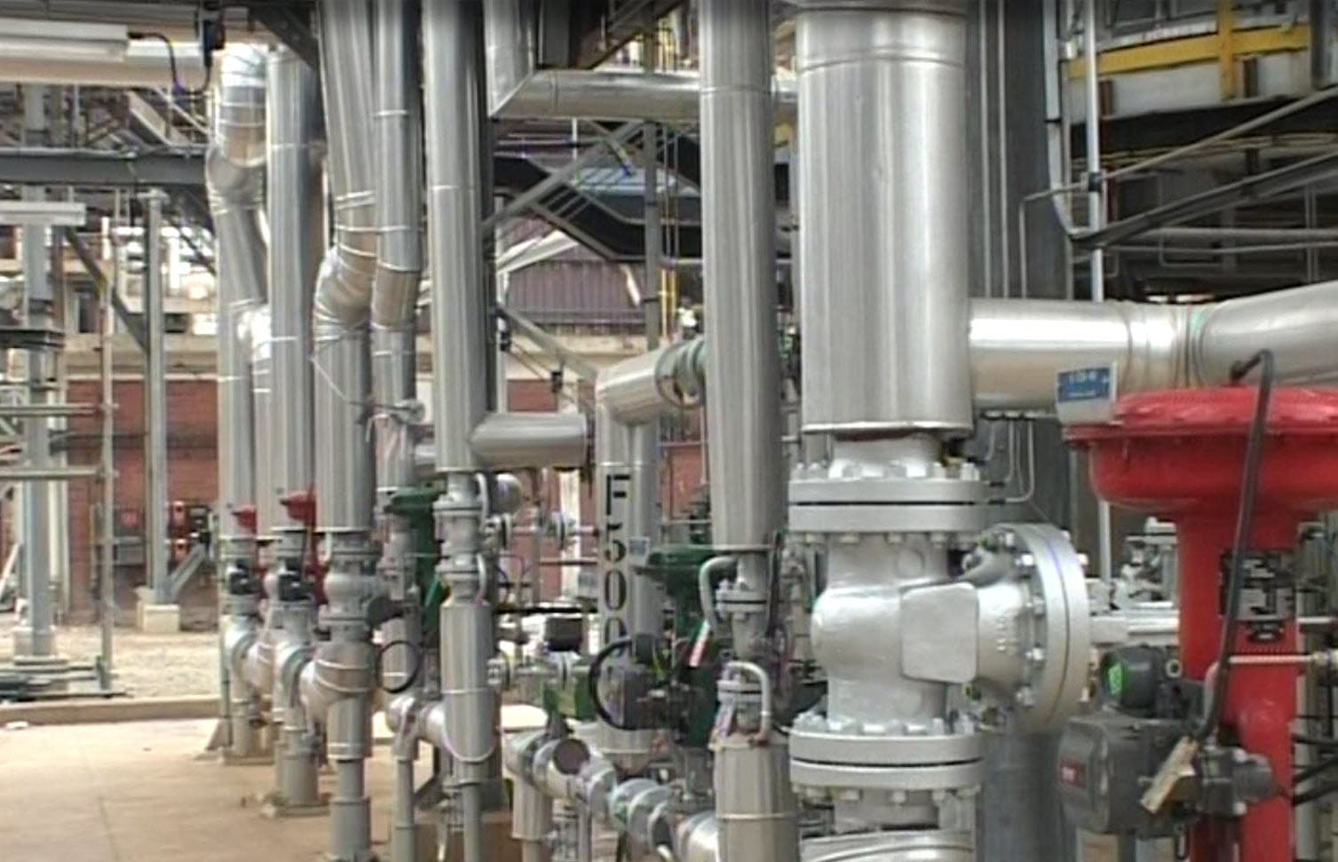 Pipes inside facility