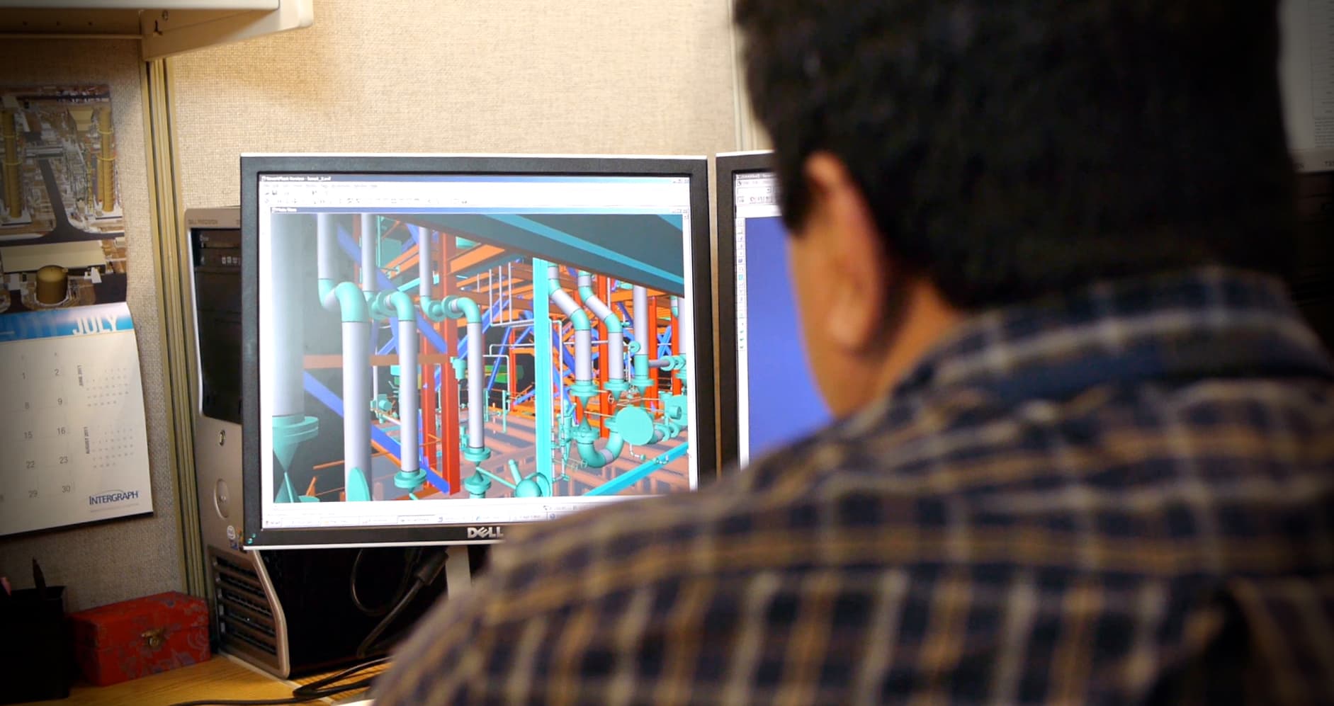 Man working at computer