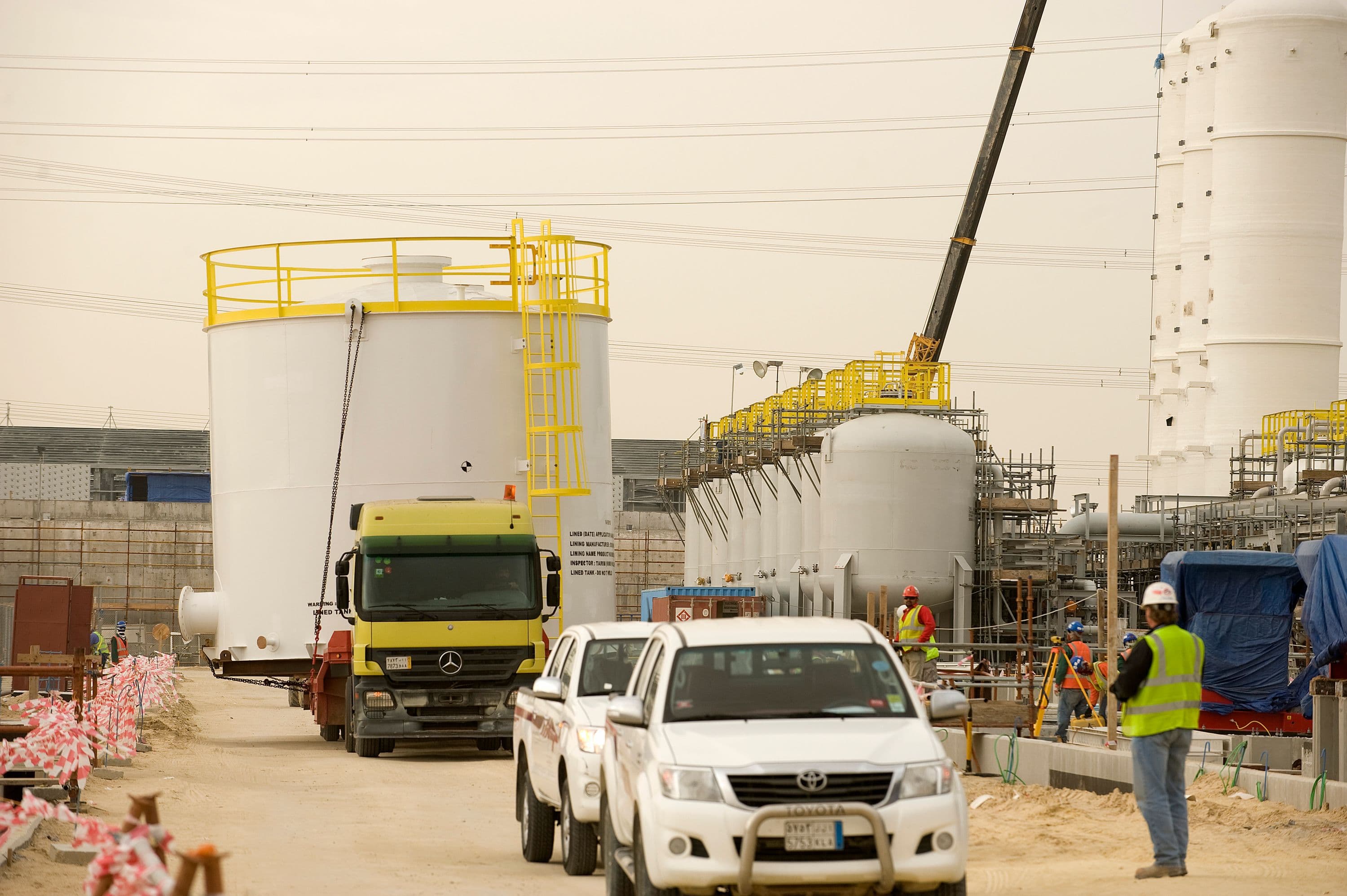 Transportation of shop-fabricated tank