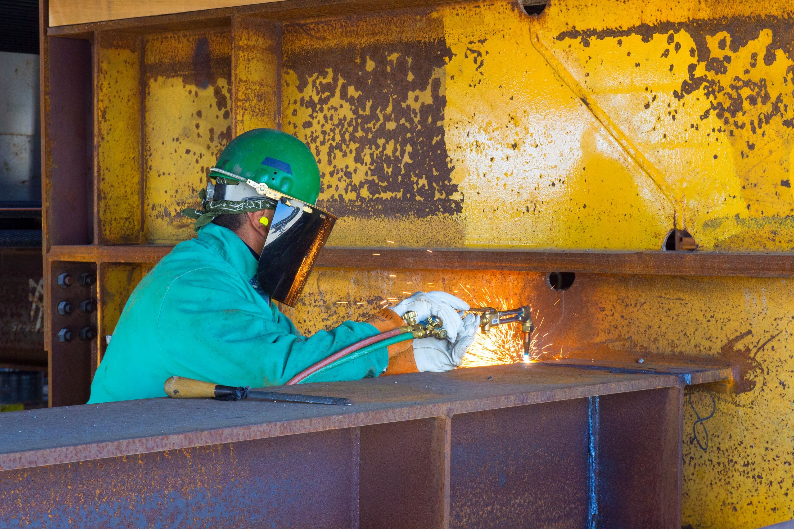 Construction site welder