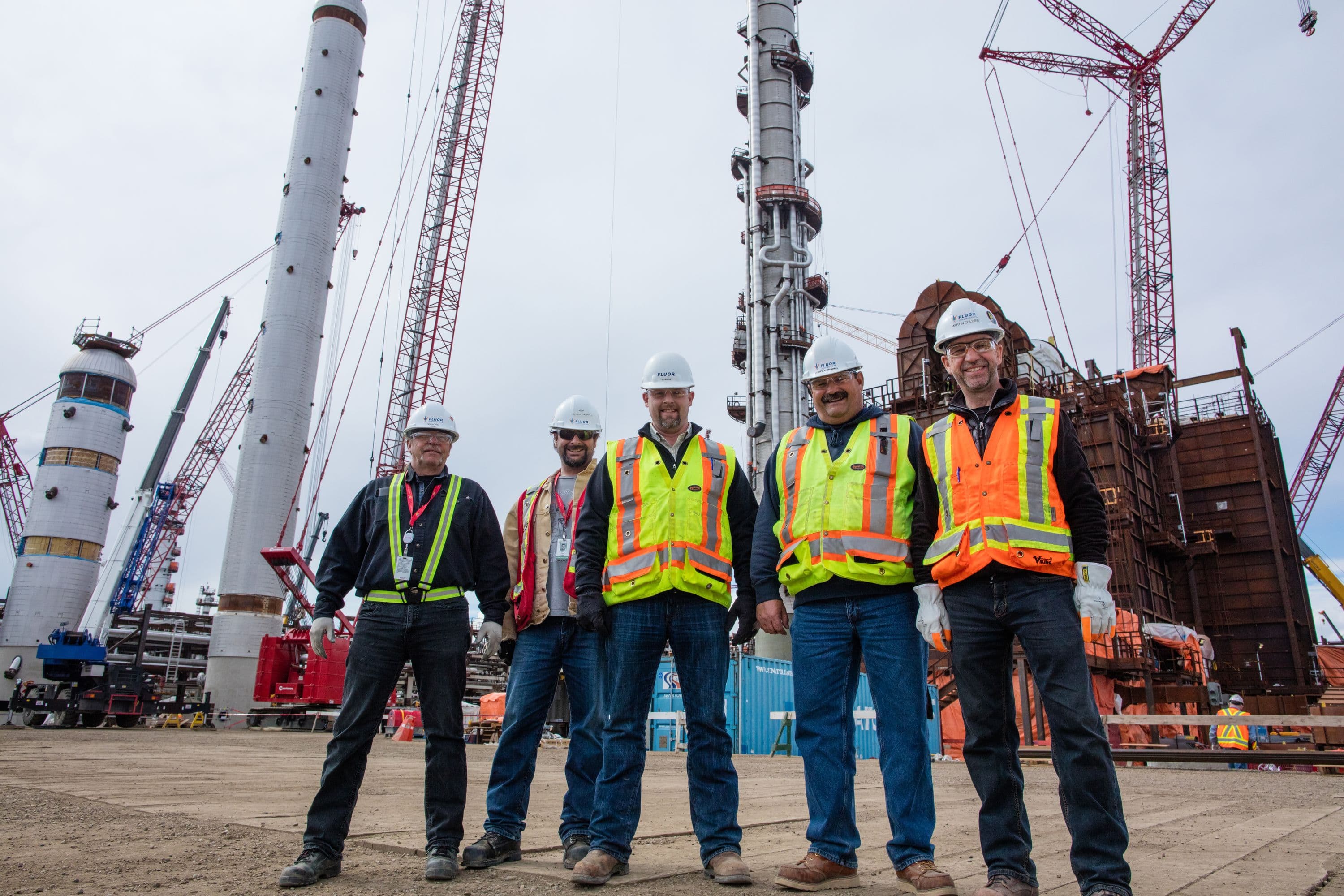 Fluor engineers on site