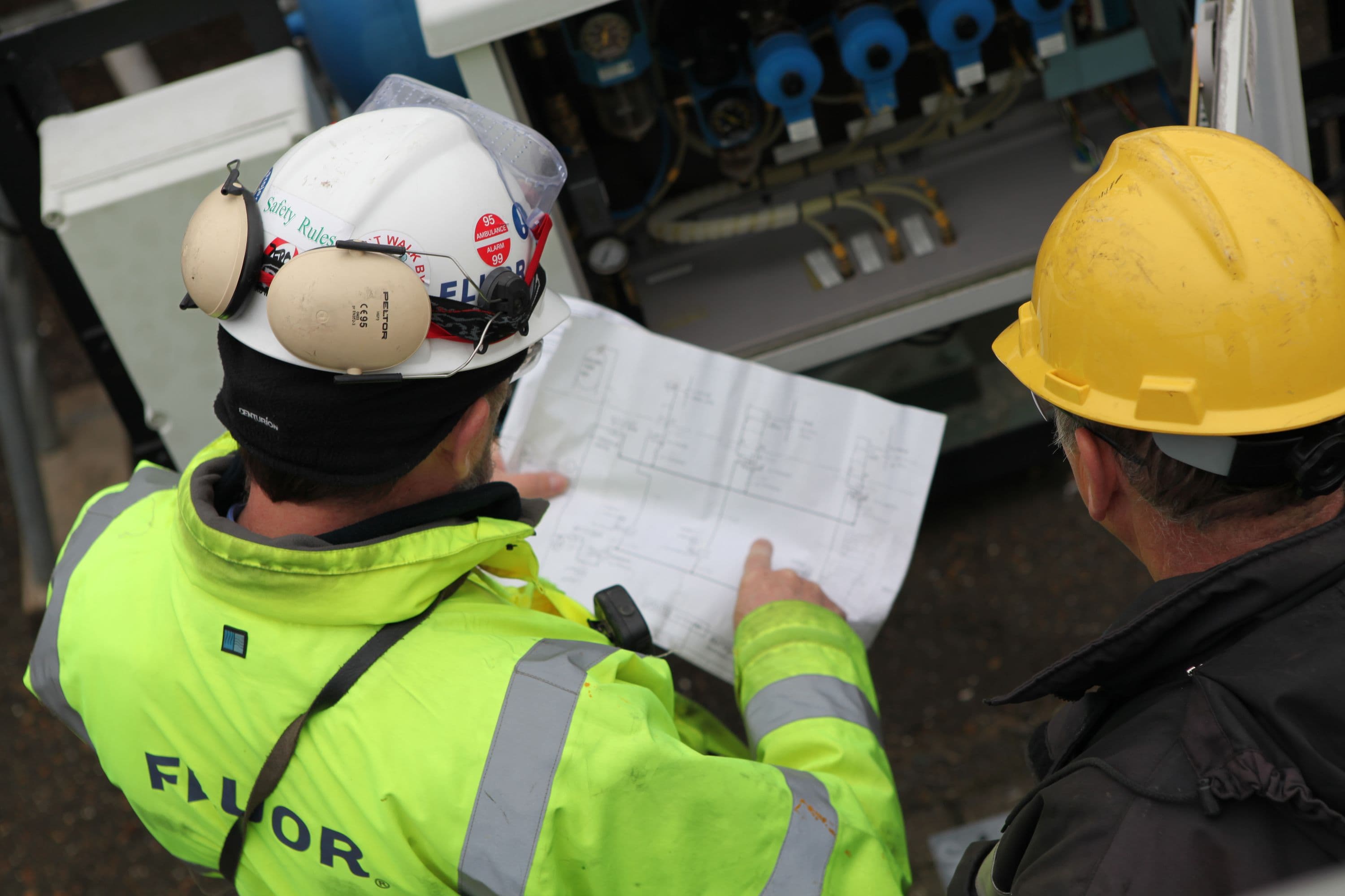 Fluor construction personnel on site