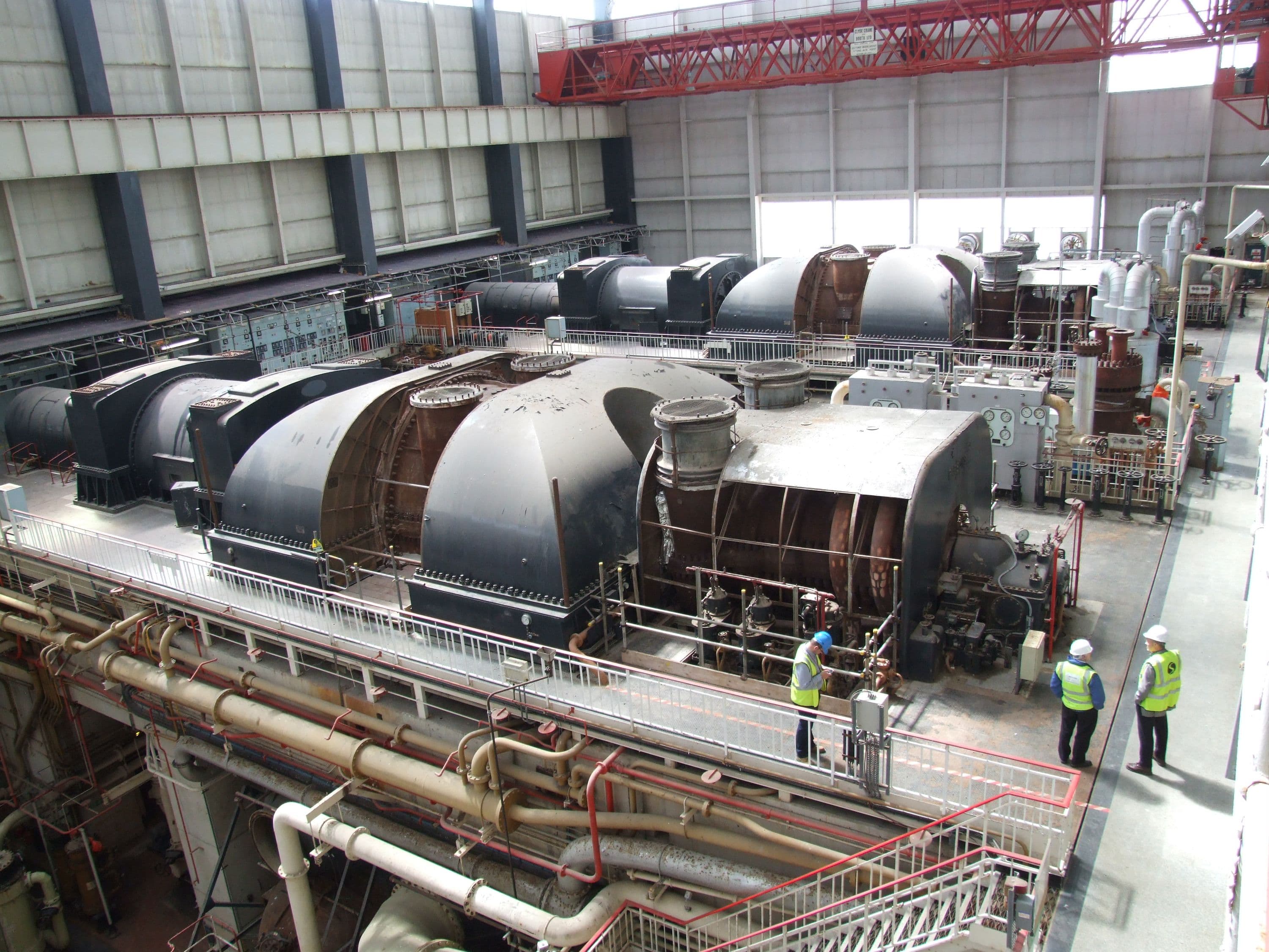 Dungeness A,  turbines starting to be uncovered