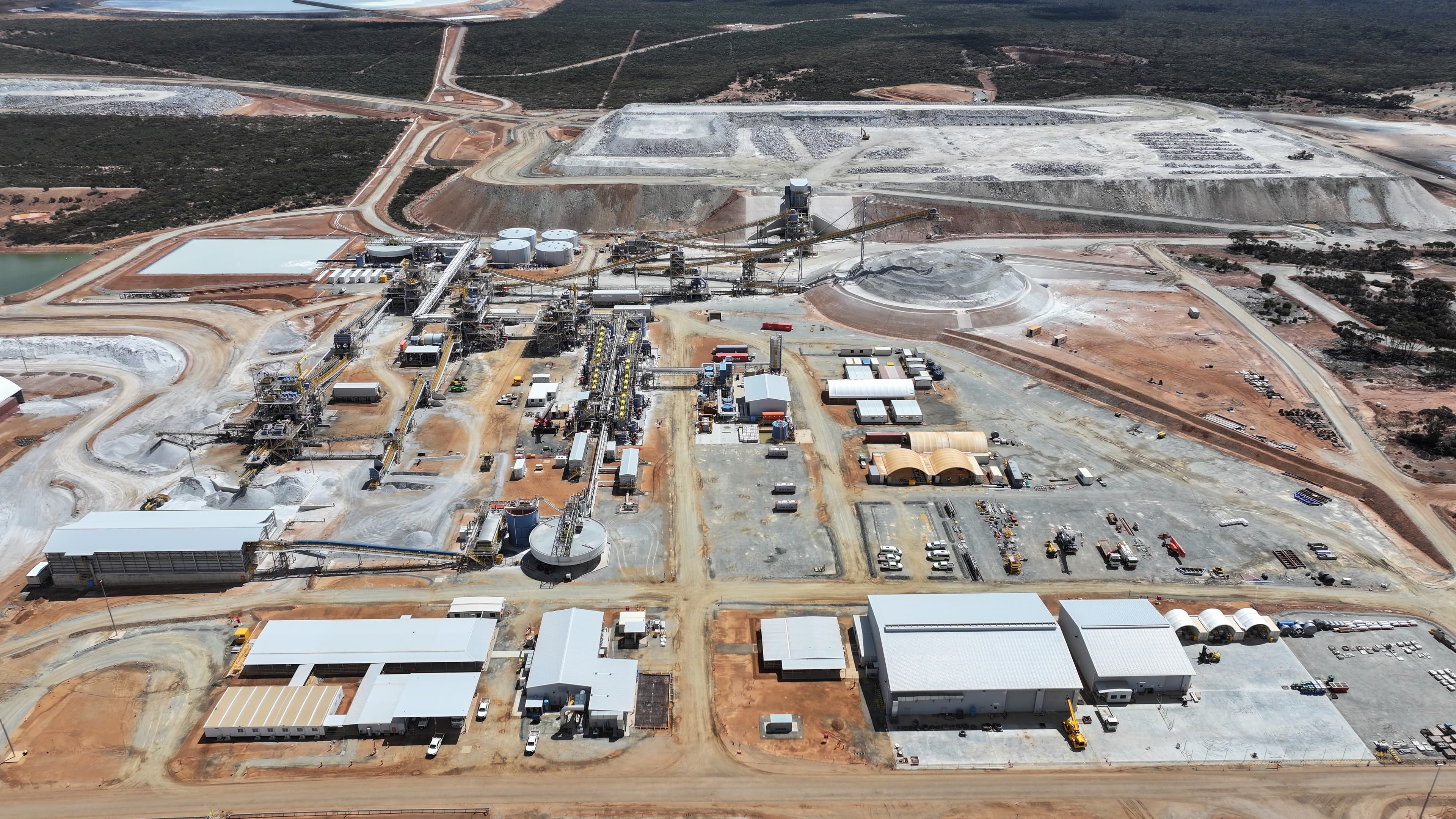 Aerial view of concentrator at Mt. Holland, Australia