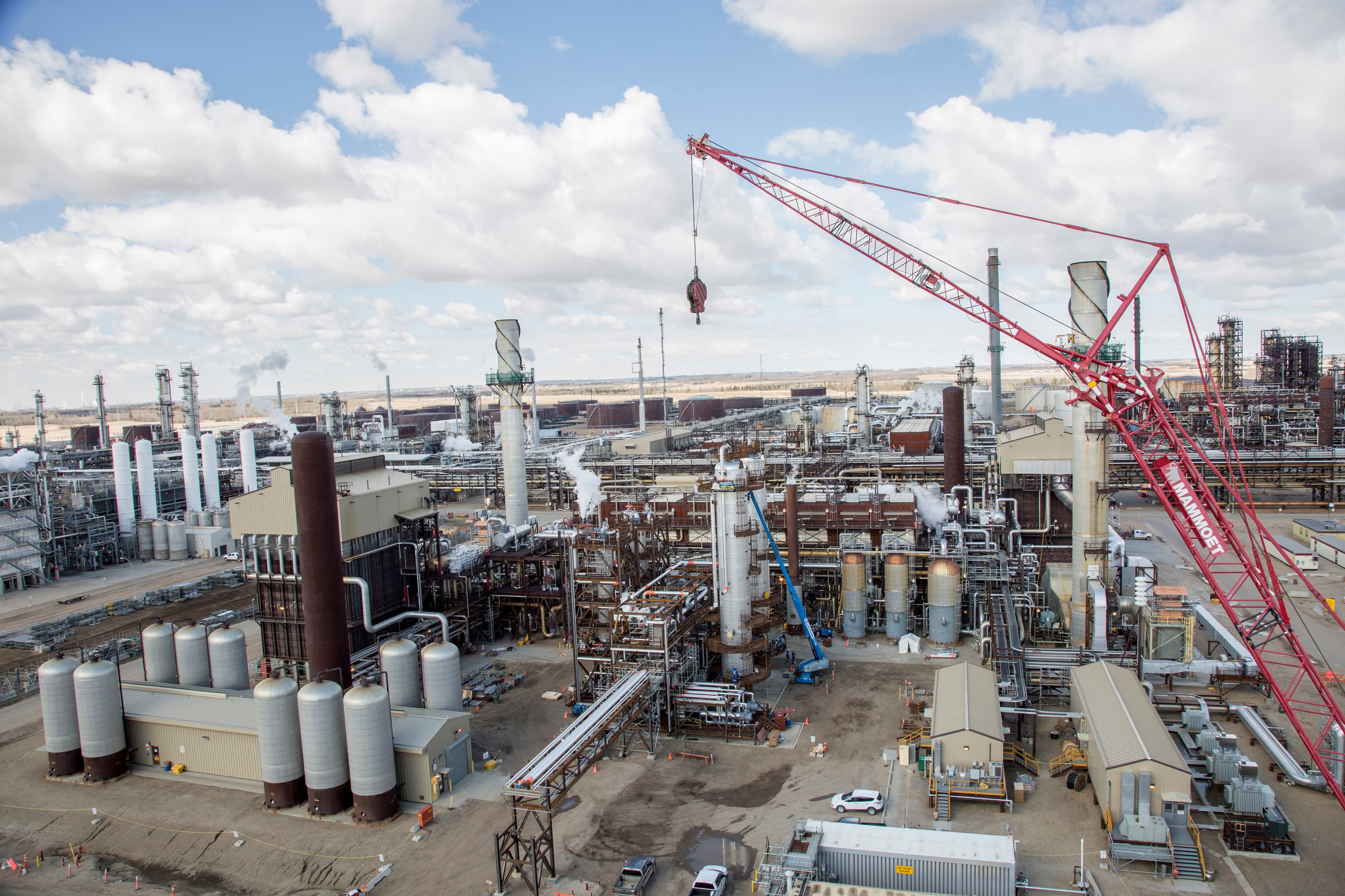 Project site with crane