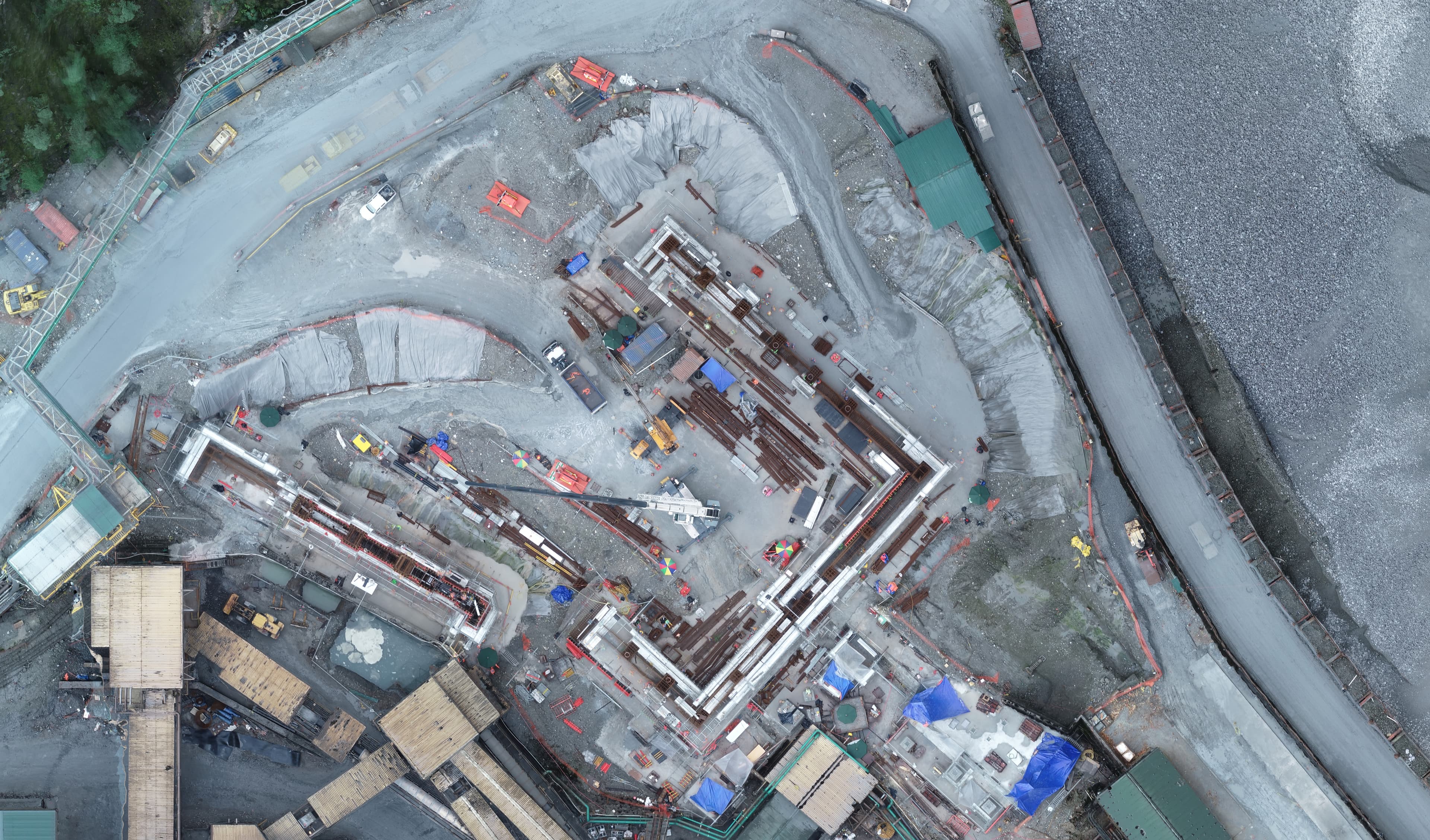 Aerial view of PT Freeport Indonesia project